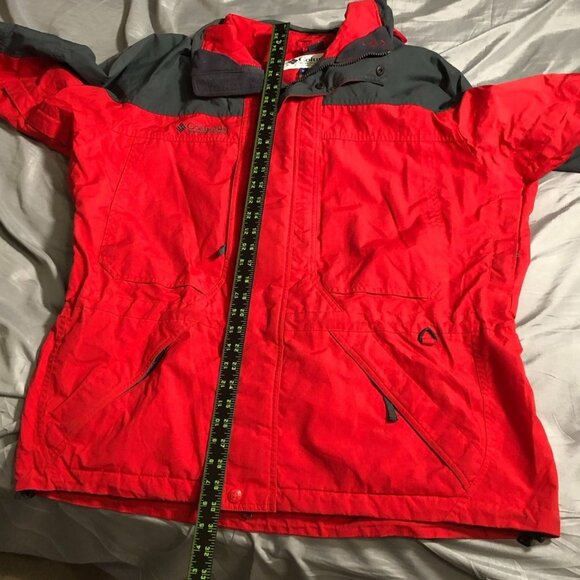 Columbia Men's Interchange Double Whammy  Jacket Shell Large Red Full Zip - Picture 7 of 16